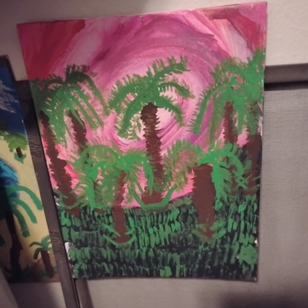 Palm Trees Nicole Palm Trees on Pink Sky